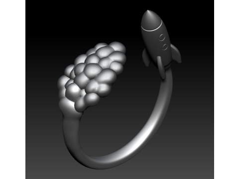 Rocket ring 3D Print Model