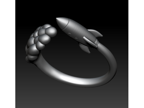 Rocket ring Model Cetak 3D