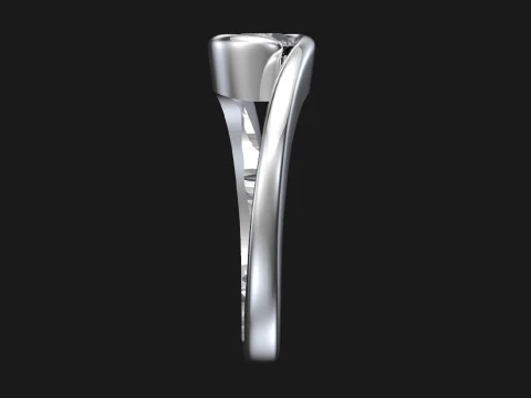 Solitaire engagement ring 3D Print Model