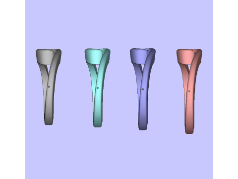 Solitaire engagement ring Model Cetak 3D