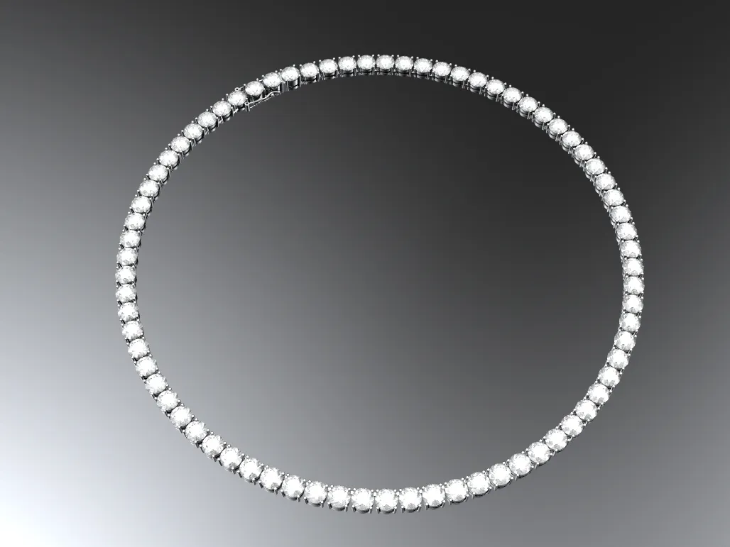Tennis necklace 3D Print Model .c4d .max .obj .3ds .fbx .stl .blend 