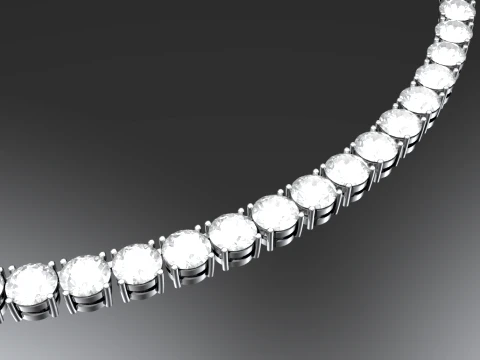 Tennis necklace 3D Print Model