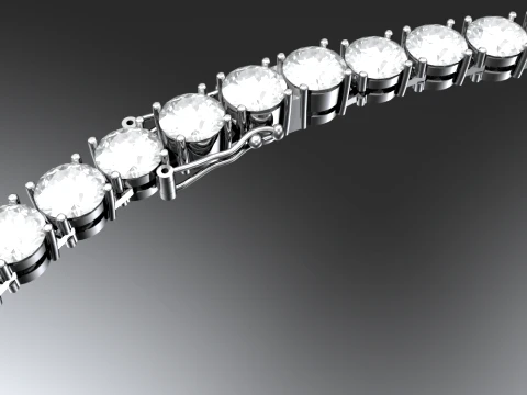 Tennis necklace 3D Print Model