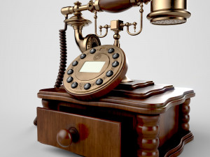 antique telephon Modello 3D