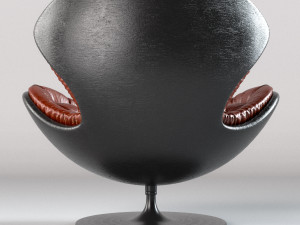 modern leather armchair 3D-Modell