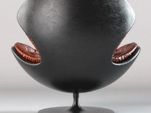 modern leather armchair 3D Model