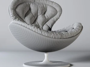 modern leather armchair 3D Model