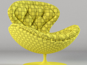 modern leather armchair 3D-Modell
