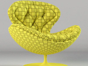 modern leather armchair 3D Model