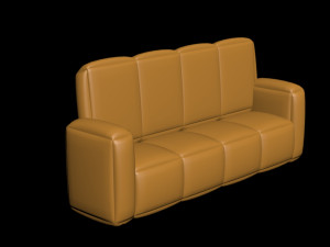 brown sofa 3D 모델