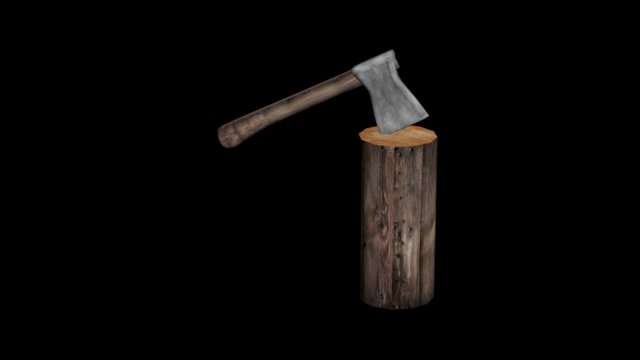axe low poli 3D मॉडल .c4d .max .obj .3ds .fbx .stl .blend 