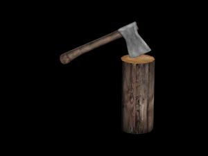 hacha de baja poli Modelo 3D