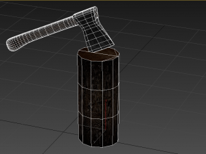 axe low poli 3D मॉडल