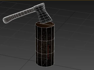 hacha de baja poli Modelo 3D