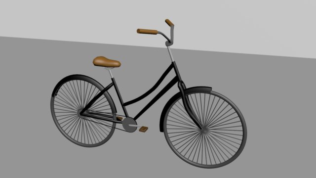 black bike Model 3D .c4d .max .obj .3ds .fbx .stl .blend