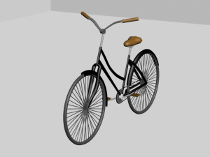 black bike Model 3D
