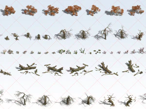 245 Transparent Tree Plant Flower Grass 2D Game Asset CG Textures