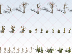 245 Transparent Tree Plant Flower Grass 2D Game Asset CG Texturen