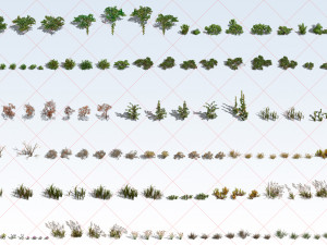 245 Transparent Tree Plant Flower Grass 2D Game Asset CG Texturen