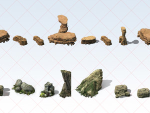 91 Transparent Mountain Rock Stone Cliff 2D Game Asset CG Textures