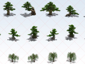 50 Transparent Big Tree Environment Construction Game Asset CG Textures