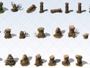 78 Transparent Desert Environment Construction Kit Game Asset CG 텍스쳐