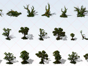 67 Transparent Snow Ice Mountain Rock Tree Game Assets CG Textures