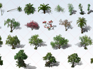 75 Trees Flowers Rocks And Mountains 2D Game Asset CG Textures