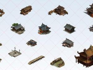 76 House Home Building City Village Construction 2D Game Asset CG Texturen