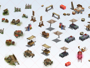 137 Transparent City Town Village Interior Exterior Environment 2D Game Asset CG Textures