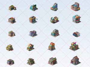 60 Transparent Fantasy Building 2D Game Asset Part 02 CG Textures