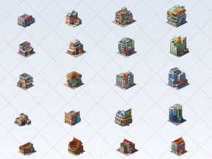 60 Transparent Fantasy Building 2D Game Asset Part 02 CG Textures