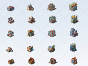 60 Transparent Fantasy Building 2D Game Asset Part 02 CG Textures