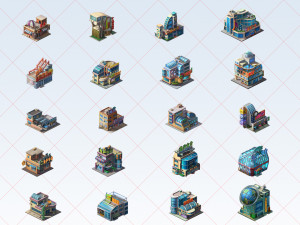 60 Transparent Fantasy Building 2D Game Asset Part 04 CG Dokuları