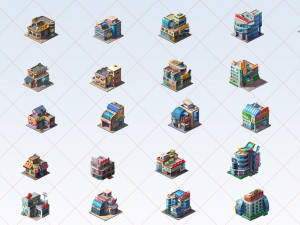 60 Transparent Fantasy Building 2D Game Asset Part 04 CG Dokuları