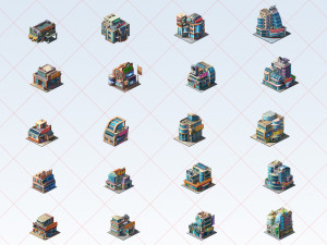 60 Transparent Fantasy Building 2D Game Asset Part 05 Texturas CG