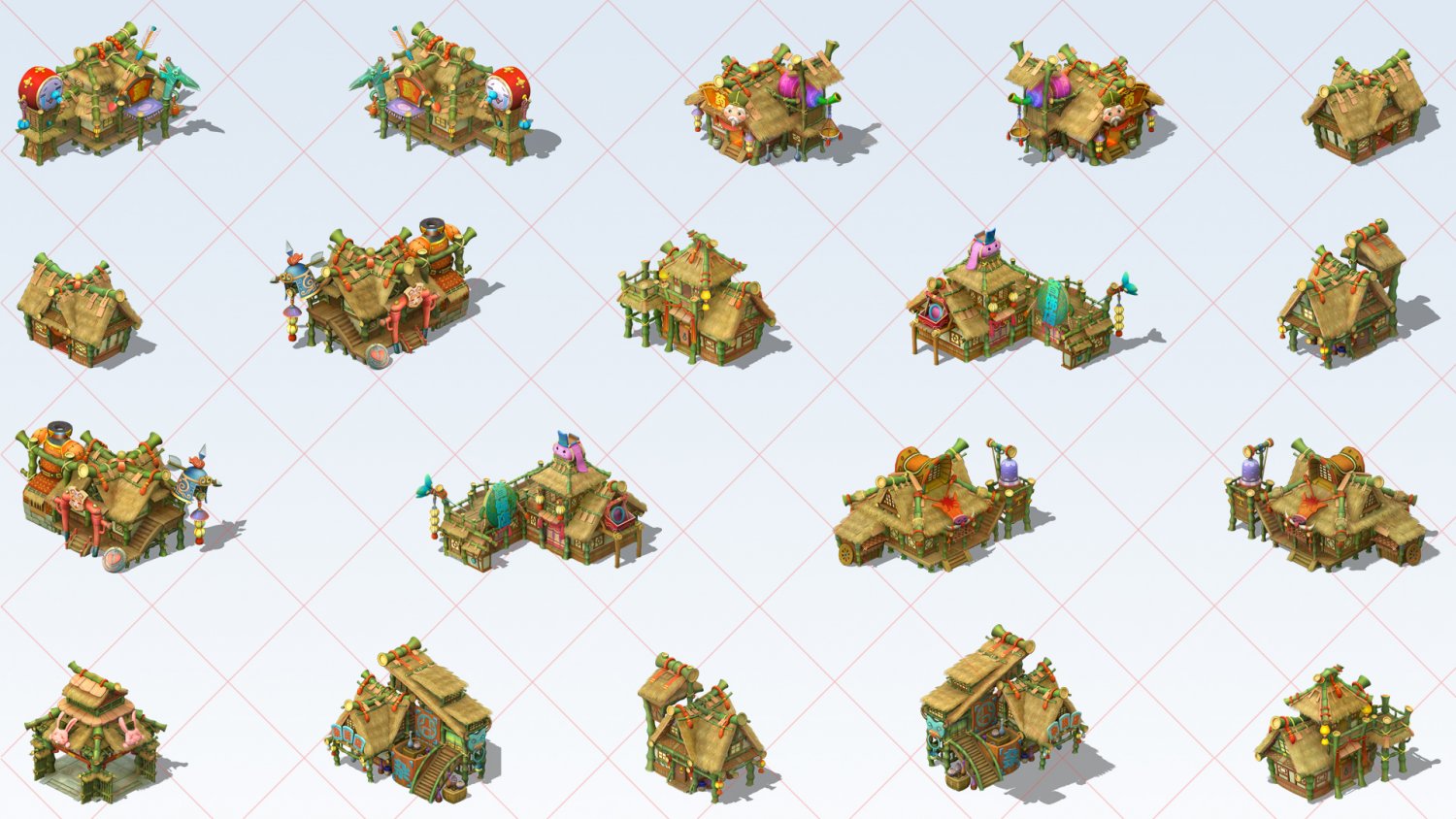 45 Fantasy Home Houses Building 2D Game Asset CG Текстуры In.