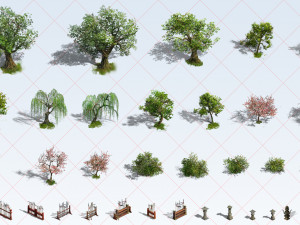 246 Transparent City Village Town Environment Construction Kit 2D Game Asset Texturas CG