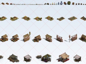 246 Transparent City Village Town Environment Construction Kit 2D Game Asset Texturas CG