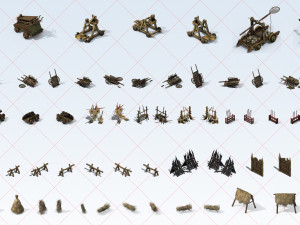 270 Medieval Environment Construction Kit 2D Game Asset CG テクスチャ
