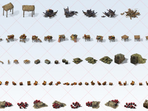 270 Medieval Environment Construction Kit 2D Game Asset CG テクスチャ