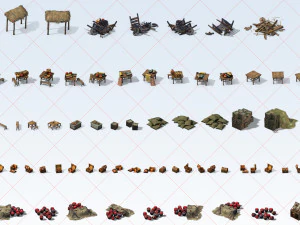 270 Medieval Environment Construction Kit 2D Game Asset CG Textures