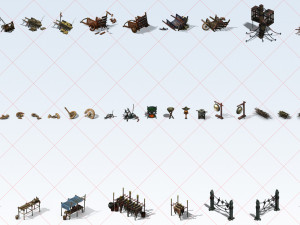 270 Medieval Environment Construction Kit 2D Game Asset CG テクスチャ
