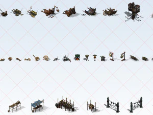 270 Medieval Environment Construction Kit 2D Game Asset CG Textures