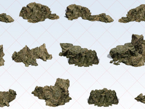 101 Mountain Stone Rock Cliff Canyon Environment 2D Game Asset Texturas CG