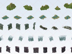 140 Snow Ice Mountain Canyon Cliff Rock Stone 2D Game Asset CG Textures