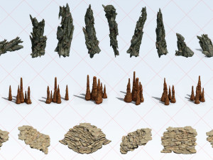 140 Snow Ice Mountain Canyon Cliff Rock Stone 2D Game Asset CG Textures