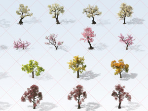 110 Bamboo Trees Plants Trunks Leaves Nature Environment 2D Game Asset CG Textures