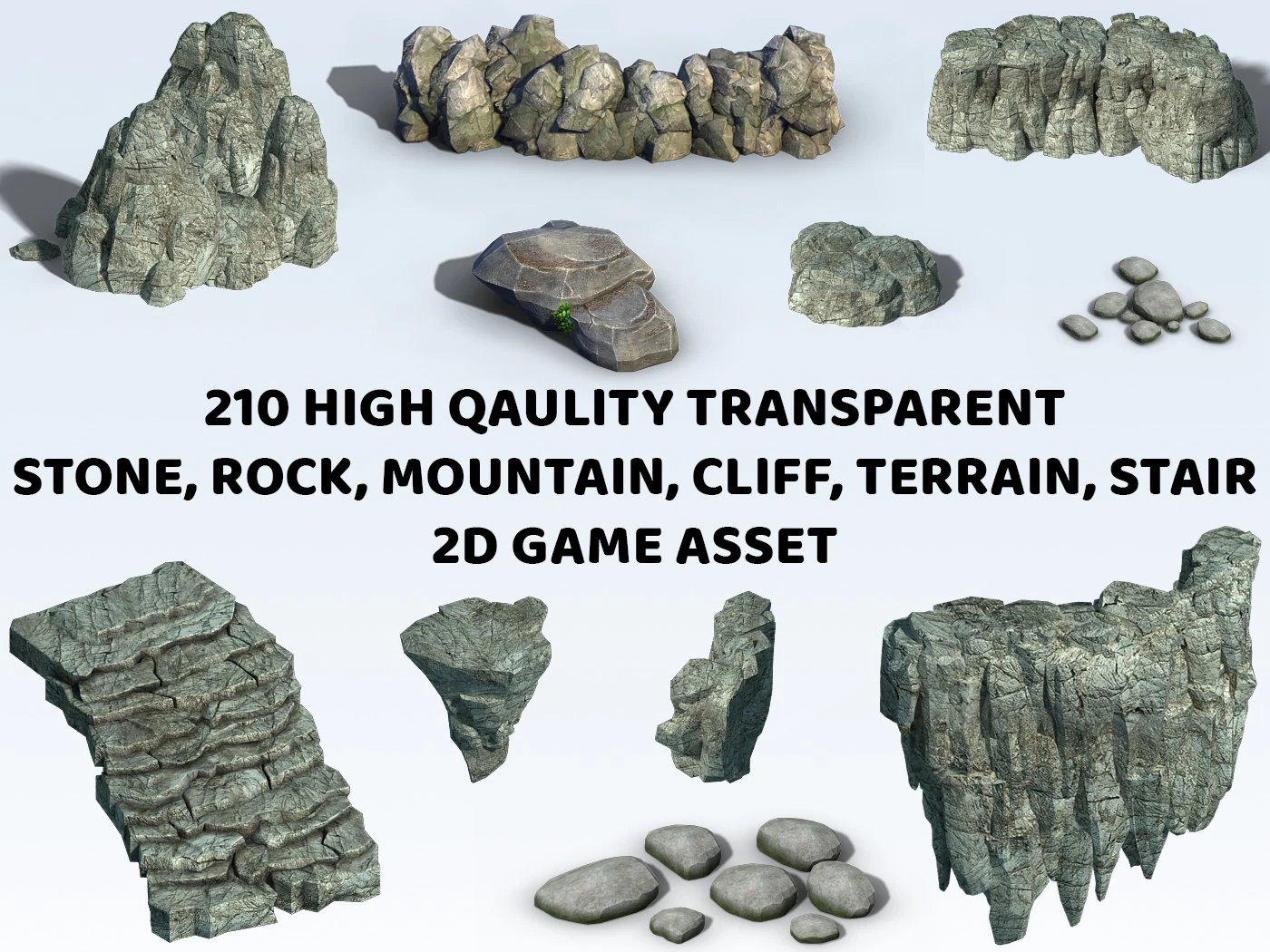 210 Roccia Pietra Montagna Scogliera Terreno Canyon Scala Risorsa di gioco 2D CG Textures .c4d .max .obj .3ds .fbx .stl .blend