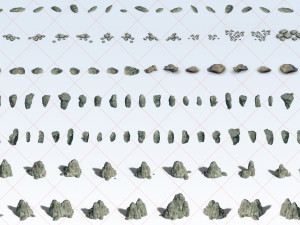 210 Rock Stone Mountain Cliff Terrain Canyon Stair 2D Game Asset CG テクスチャ